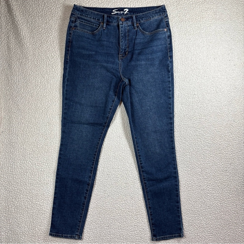 Seven7 Skinny Women’s Size 10 Stretch Dark Wash Blue Jeans